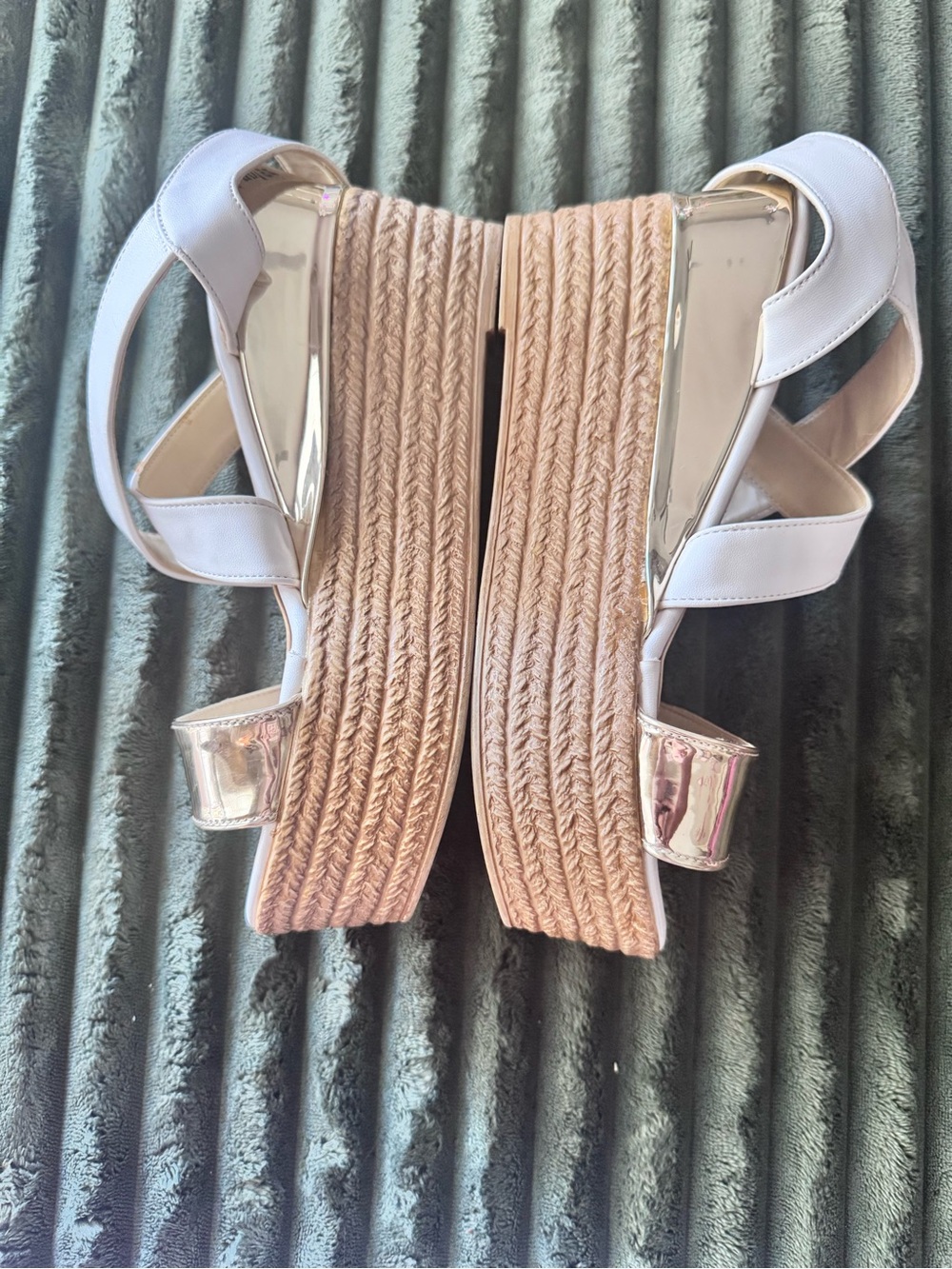 white platform sandals - Picture 2 of 5